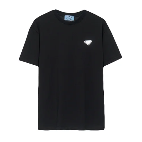 Футболка Prada With Silver Logo Patch "Black"