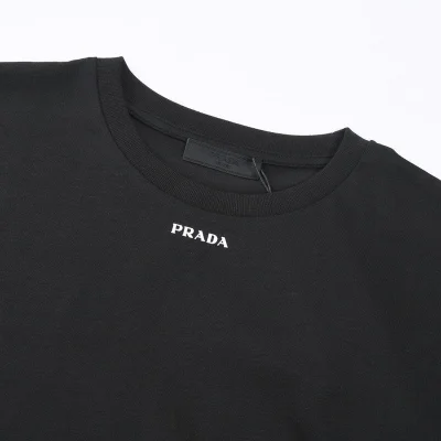 Футболка Prada With Plain Text Logo "Black" фото № 5