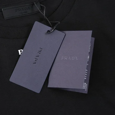 Футболка Prada With Plain Text Logo "Black" фото № 8