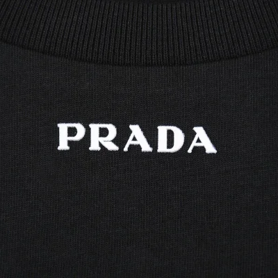 Футболка Prada With Plain Text Logo "Black" фото № 7