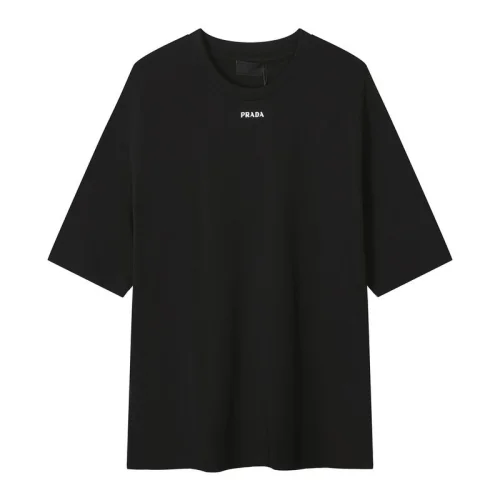 Футболка Prada With Plain Text Logo "Black"