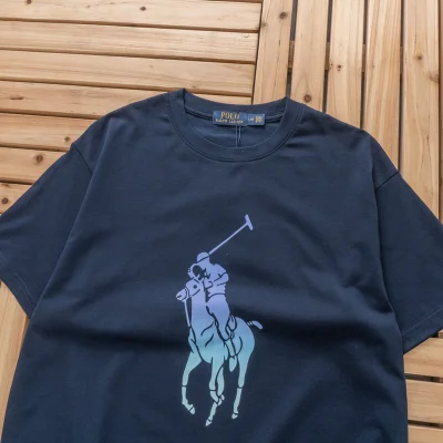 Футболка Ralph Lauren Blue Gradient Logo "Blue" фото № 2