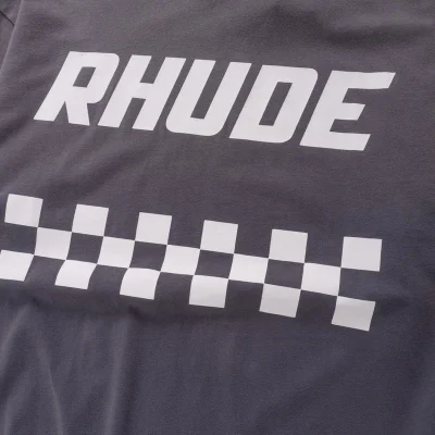 Футболка Rhude Race Flag "Gray" фото № 7