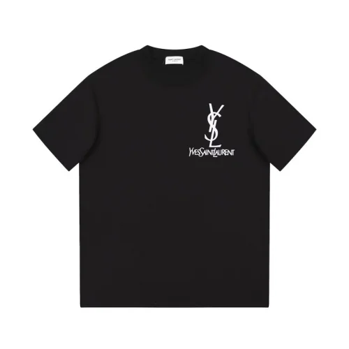 Футболка Saint Laurent With Text Logo "Black"