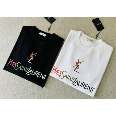 Футболка Saint Laurent With Logotype "Black" фото № 2