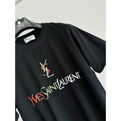 Футболка Saint Laurent With Logotype "Black" фото № 3