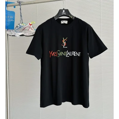 Футболка Saint Laurent With Logotype "Black" фото № 4
