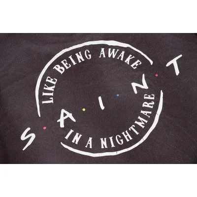 Футболка Saint Michael Like Being Awake Text "Brown/Vinous" фото № 4