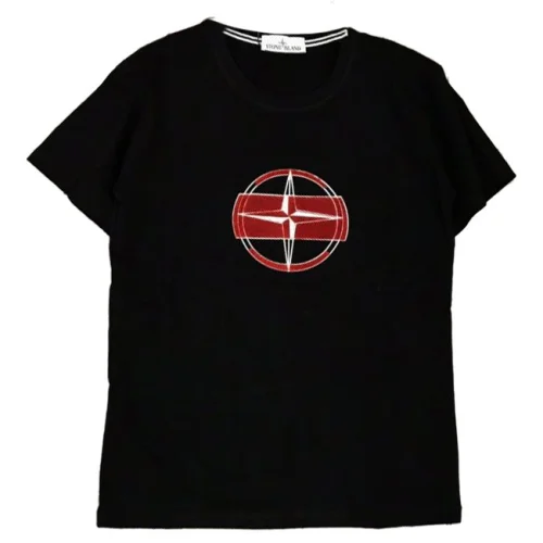 Футболка Stone Island Color Star Print Logo "Black"