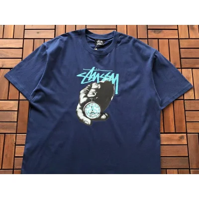 Футболка Stussy Stopwatch In Hands "Blue" фото № 2