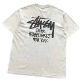 Футболка Stussy Lettering Dover Street Market New York "Gray"
