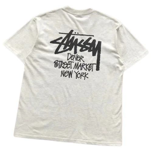 Футболка Stussy Lettering Dover Street Market New York "Gray"