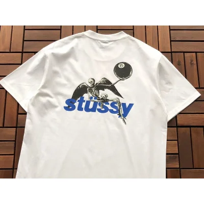 Футболка Stussy Skeleton With Wings "White" фото № 2