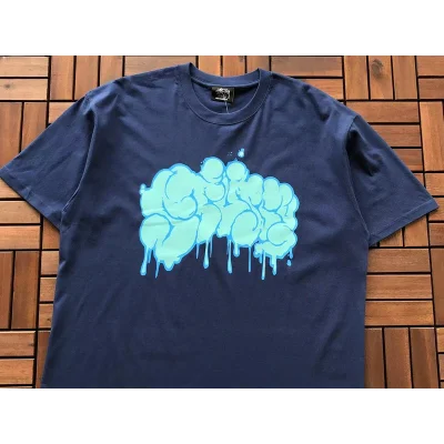 Футболка Stussy Spreading Blots "Blue" фото № 2