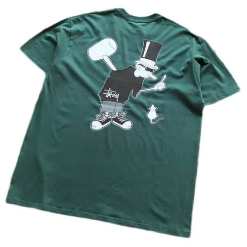 Футболка Stussy Man With Hammer "Green"