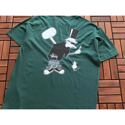 Футболка Stussy Man With Hammer "Green" фото № 2