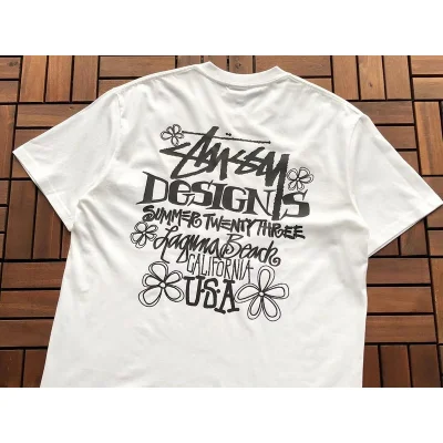 Футболка Stussy Inscription Designs Summer Twenty Three "White" фото № 2
