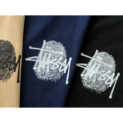 Футболка Stussy Big Fingerprint "Blue" фото № 3