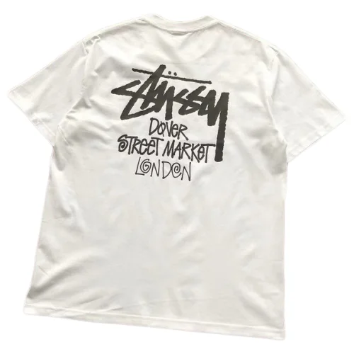 Футболка Stussy Plain Inscription Dover Street Market London "White"