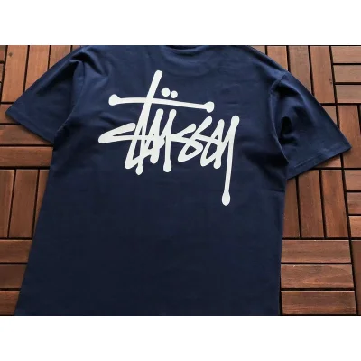 Футболка Stussy Big Logo Inscription With Dots "Blue" фото № 2 Футболка Stussy Big Logo Inscription With Dots "Blue" фото № 2