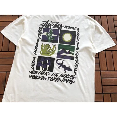 Футболка Stussy Nature Prints In Squares "White" фото № 2 Футболка Stussy Nature Prints In Squares "White" фото № 2