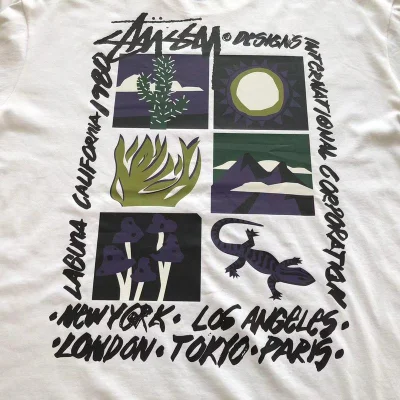 Футболка Stussy Nature Prints In Squares "White" фото № 3 Футболка Stussy Nature Prints In Squares "White" фото № 3