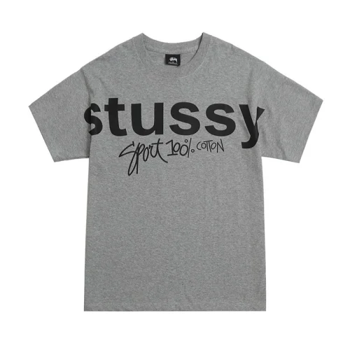Футболка Stussy 100 Percent Cotton "Gray"