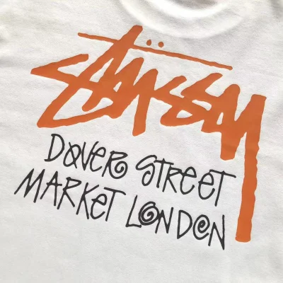 Футболка Stussy Inscription Dover Street Market London "White" фото № 2