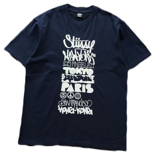Футболка Stussy Front Lettering In Rectangle "Blue"