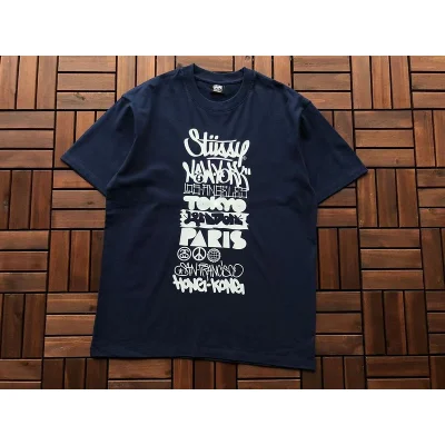 Футболка Stussy Front Lettering In Rectangle "Blue" фото № 3 Футболка Stussy Front Lettering In Rectangle "Blue" фото № 3