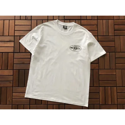 Футболка Stussy Lettering And Playing Cubes In Oval "Beige" фото № 2