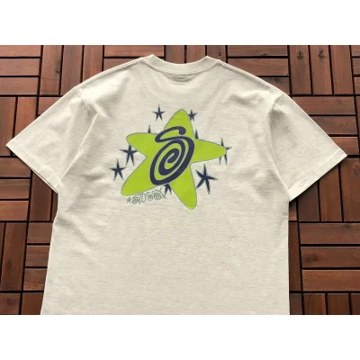 Футболка Stussy Big Star With Symbol Inside Print "Beige" фото № 2