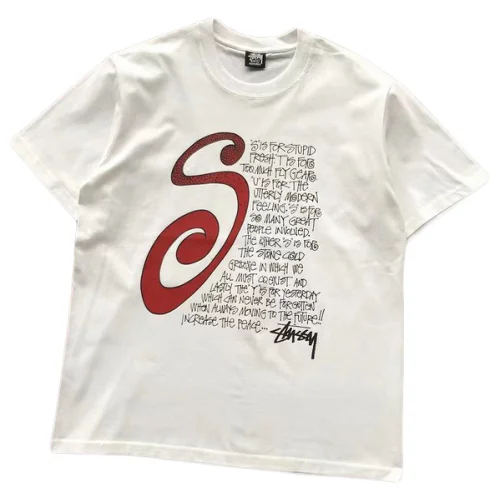 Футболка Stussy Big Letter With Text "White"