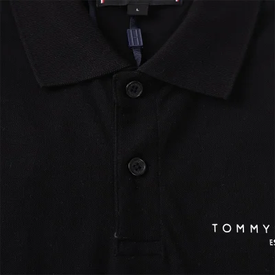 Поло Tommy Jeans Plain With Small Logo "Black" фото № 5