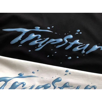Футболка Trapstar Water Logo Inscription With Drops "Black" фото № 5