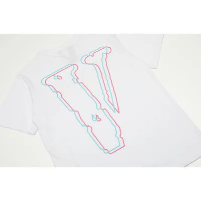 Футболка Vlone V-Friends Red-Blue-Blur "White" фото № 6