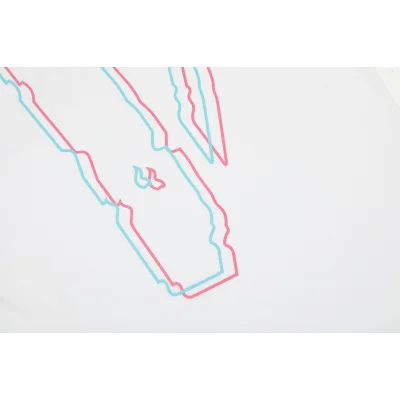 Футболка Vlone V-Friends Red-Blue-Blur "White" фото № 8