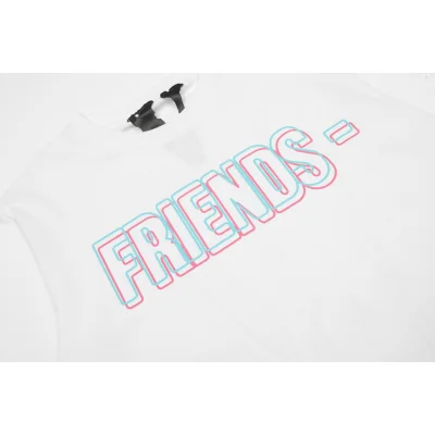 Футболка Vlone V-Friends Red-Blue-Blur "White" фото № 5