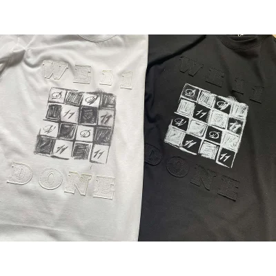 Футболка We11done Chess Board "Black" фото № 2