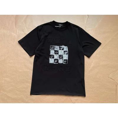 Футболка We11done Chess Board "Black" фото № 3