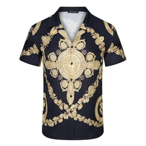 Рубашка Versace Big Gold Logo "Black"