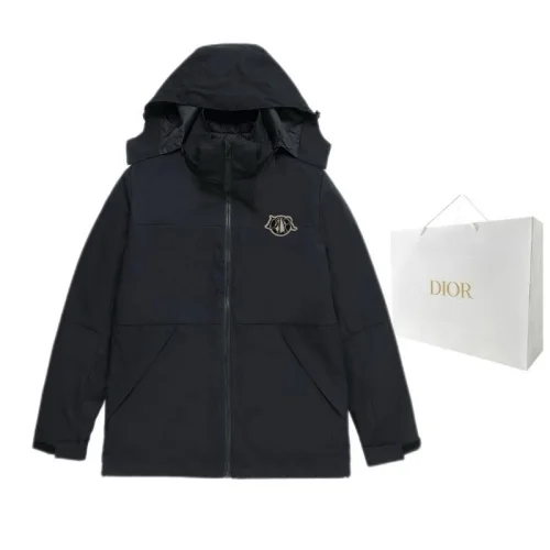 Пуховик Dior Chest Logo "Black"