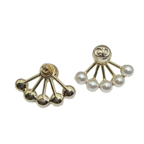 Серьги Dior Decoration With Ball - Seashell "Gold"