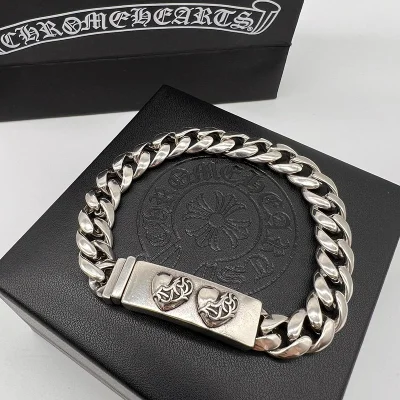 Браслет Chrome Hearts With Badge Heart "Silver" фото № 2