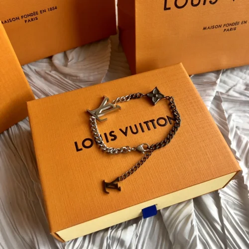 Браслет Louis Vuitton Logo x Flower "Silver"