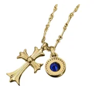 Подвеска Chrome Hearts Decorated Cross And Symbols - Circle "Gold"