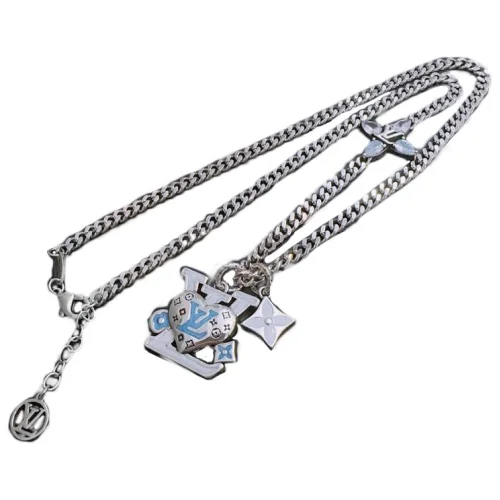 Подвеска Louis Vuitton Figure With Logo - Flower And Heart "Silver"