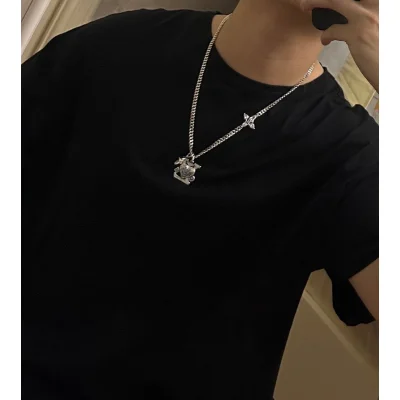 Подвеска Louis Vuitton Figure With Logo - Flower And Heart "Silver" фото № 7