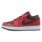 Air Jordan 1 Low "Reverse Bred Pebbled Swoosh"