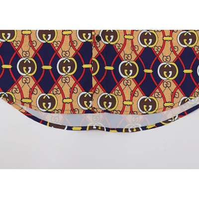 Рубашка Gucci Short Sleeve Curved Lines "Beige/Red" фото № 3 Рубашка Gucci Short Sleeve Curved Lines "Beige/Red" фото № 3